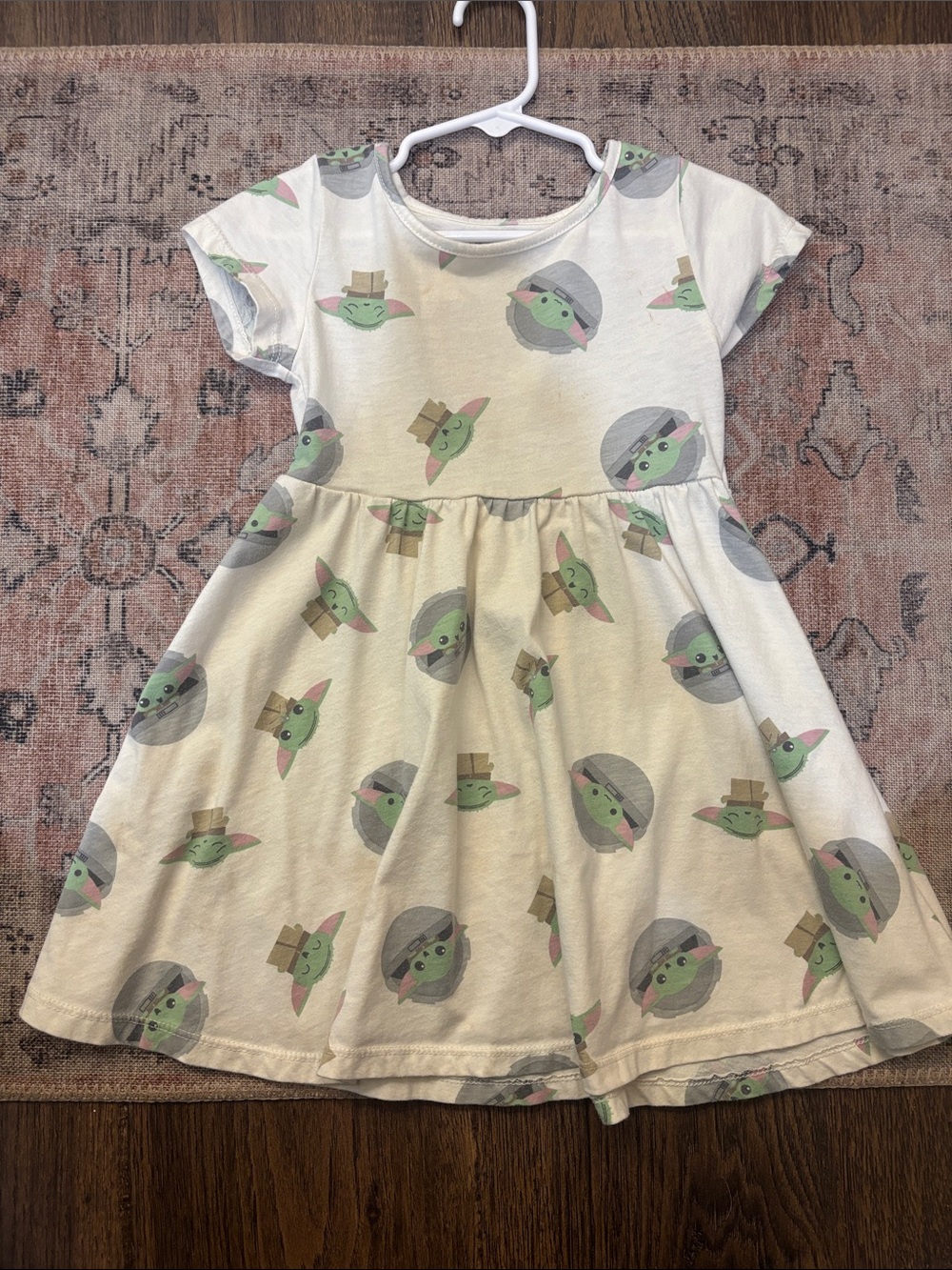 Girls' Cream Star Wars The Child Print Dress